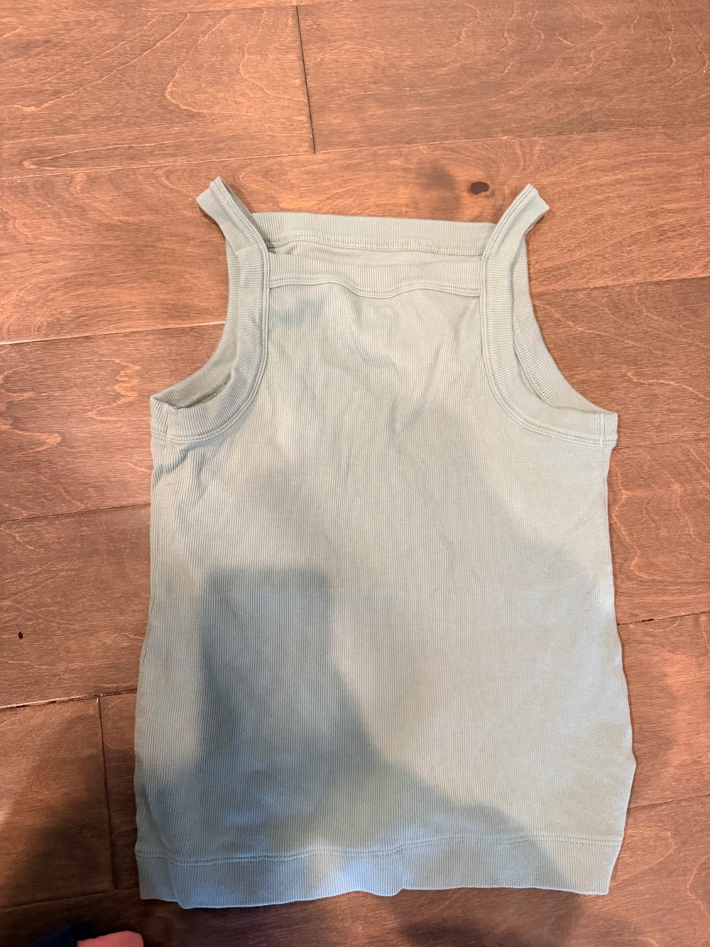 Light Green Ribbed Tank Top - Picture 3 of 3